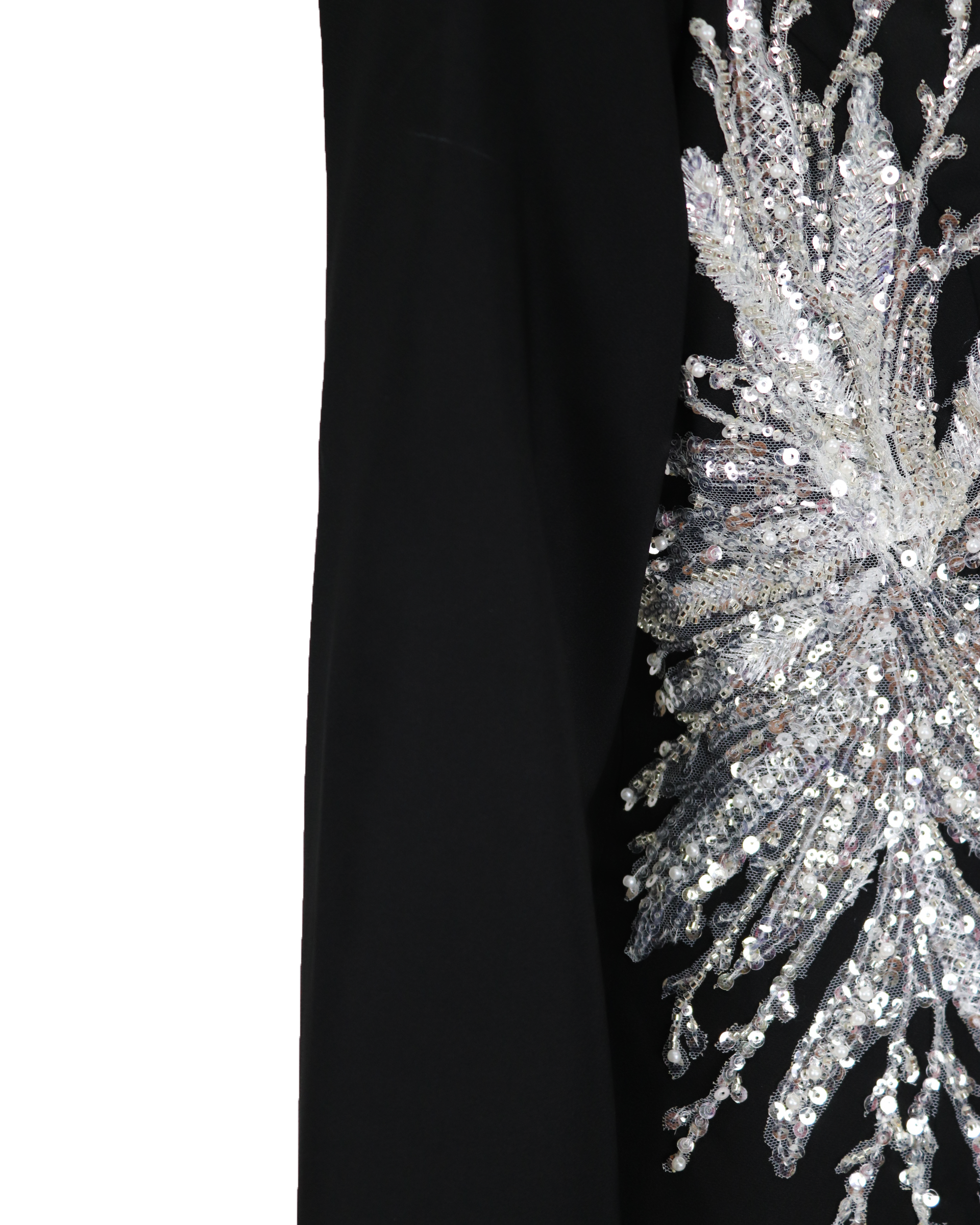 Sequined blazer black dress