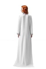 Embellished high-neck gown with cuff detail – Lusen