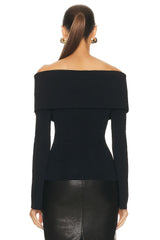 Off Shoulder Zipper Bodycon Top
