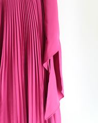 Long sleeve pleated skirt dress - Kaviy