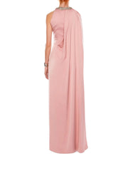 Embellished neckline cape gown – bejen