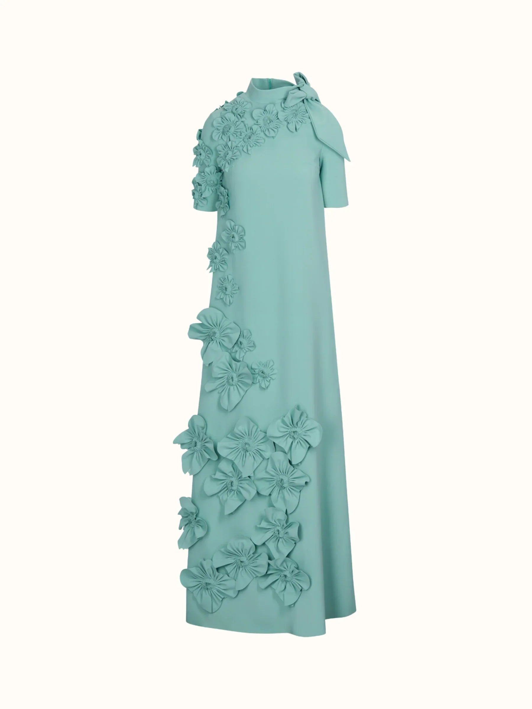 3D floral applique gown – Qolin