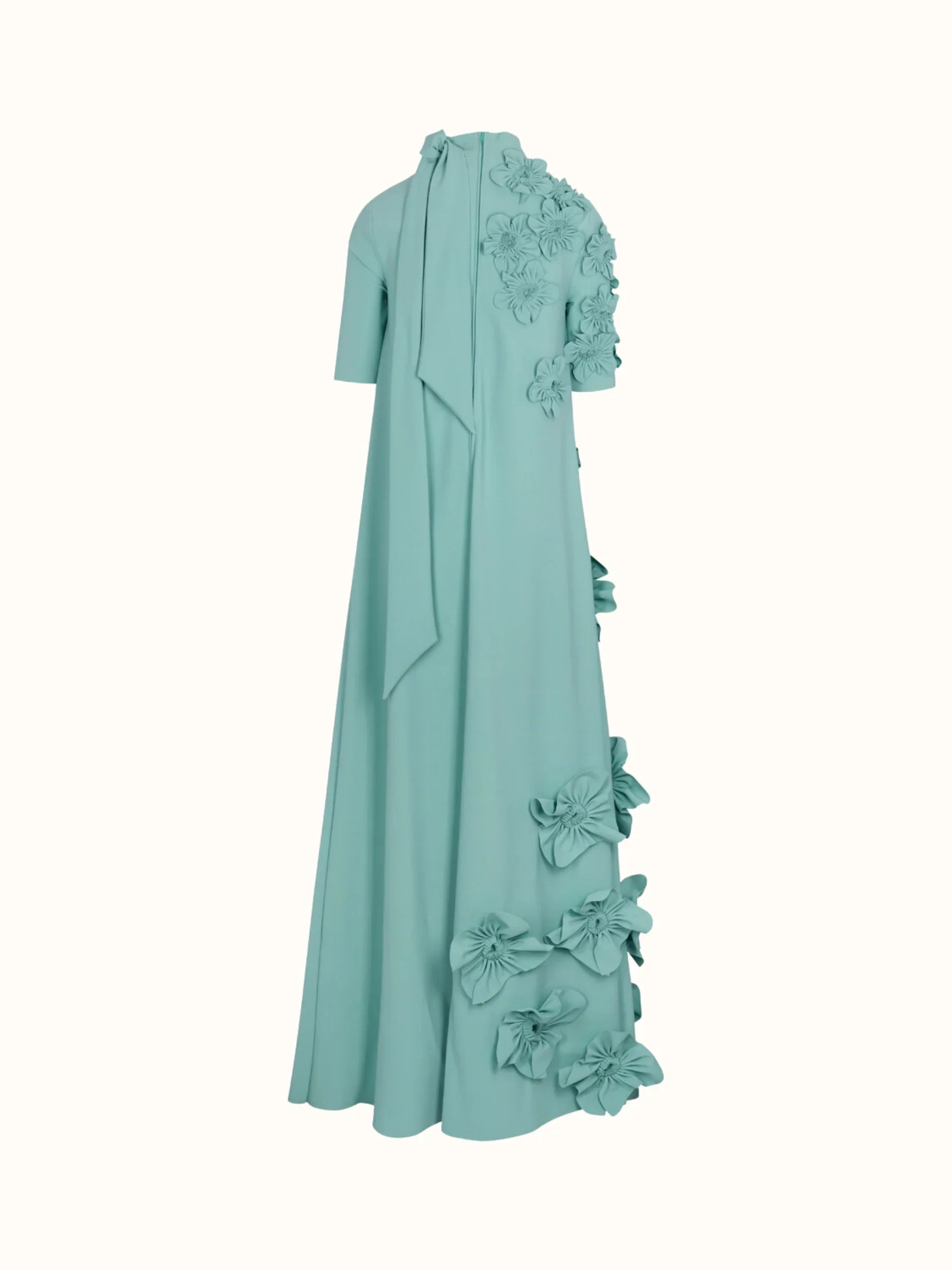 3D floral applique gown – Qolin