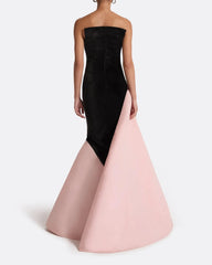 Strapless evening dress with bodice - Lucy