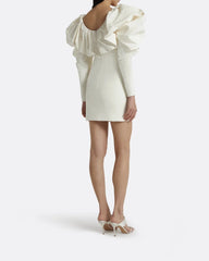 Mini dress with voluminous puff sleeves -Megan