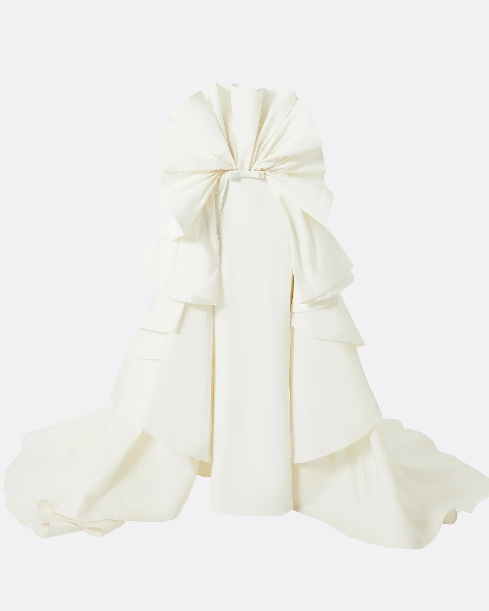 Strapless gown with oversized bow and tiered train - Susan