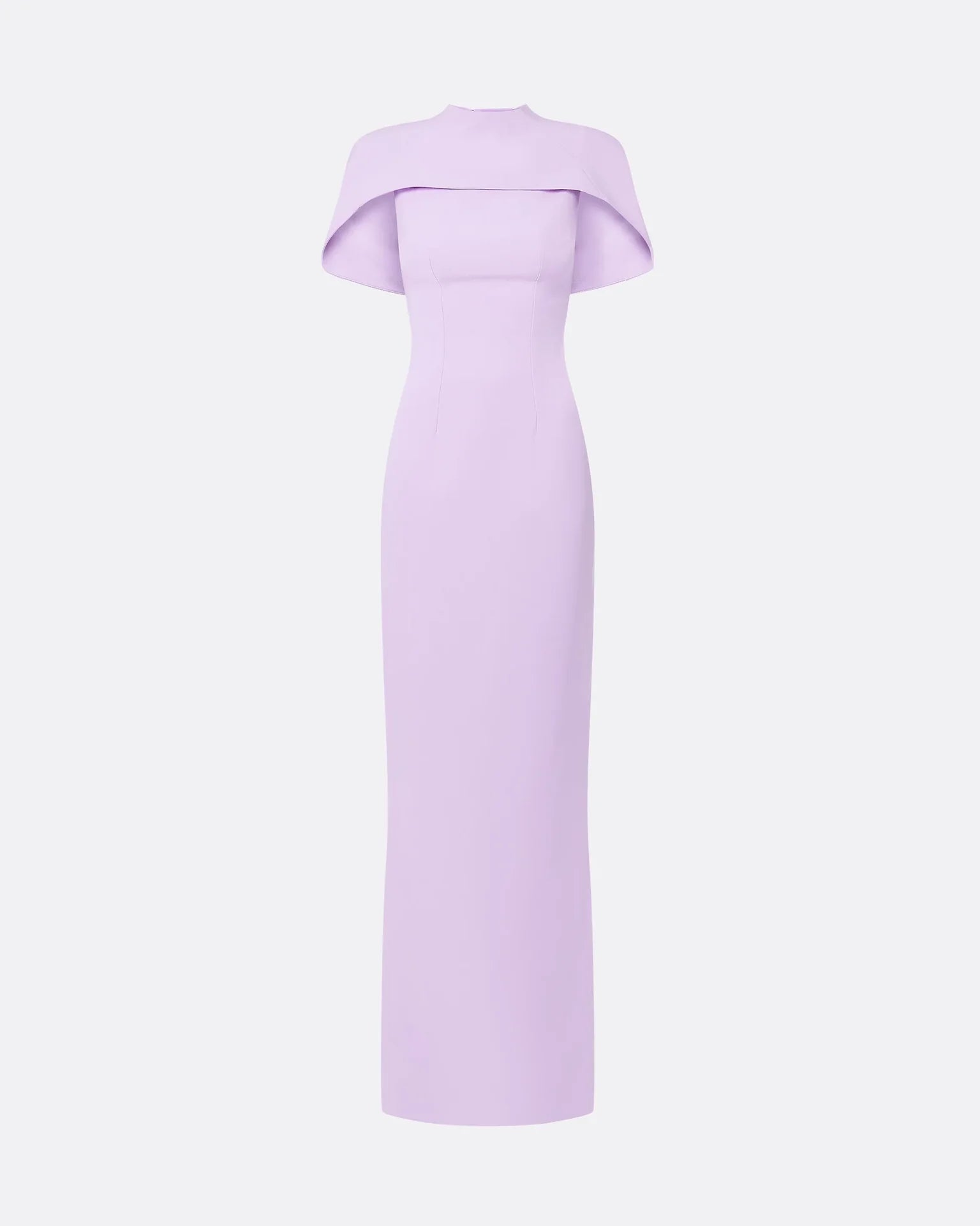 structured cape-sleeve gown with back panel – LILOS