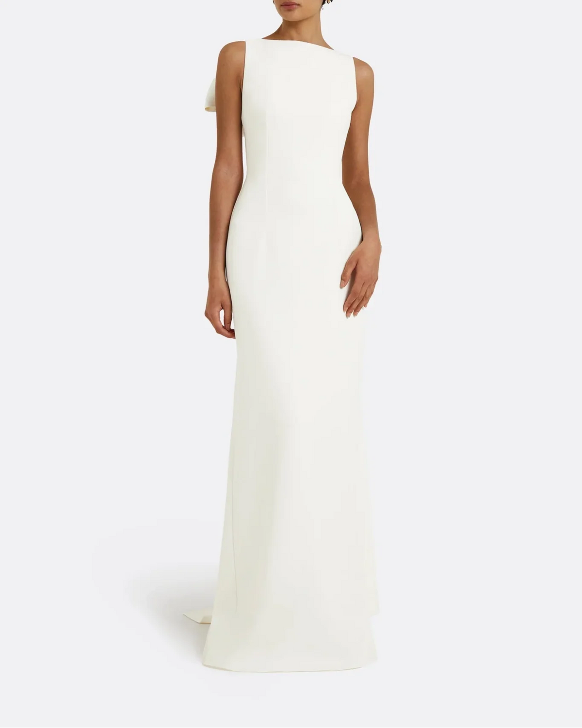 Sleeveless column dress with bow accent - Lura