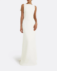 Sleeveless column dress with bow accent - Lura