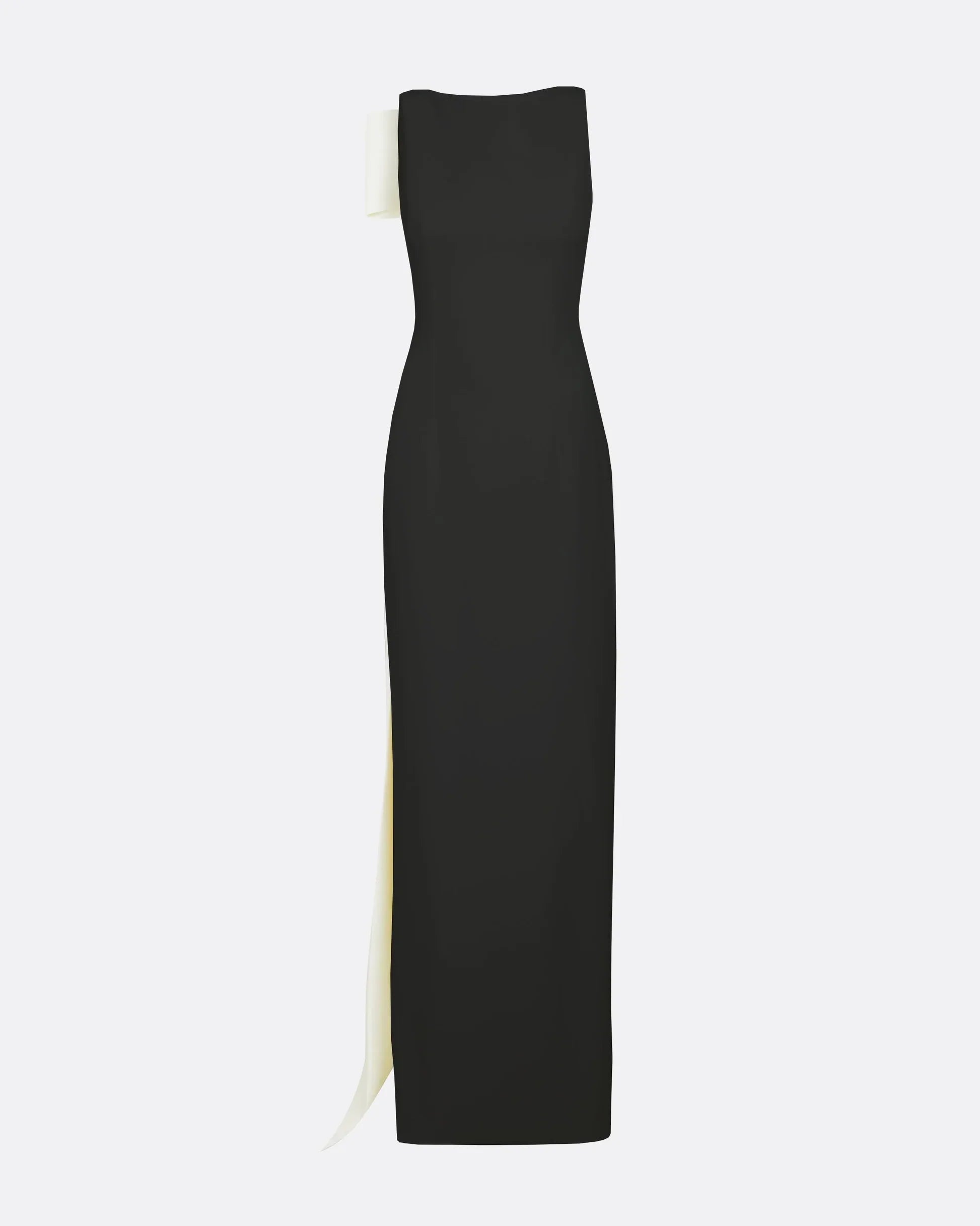 sleeveless column gown with contrast train – NOILF