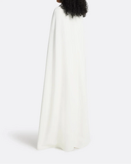 Embellished column dress with floor-length cape -Margaret