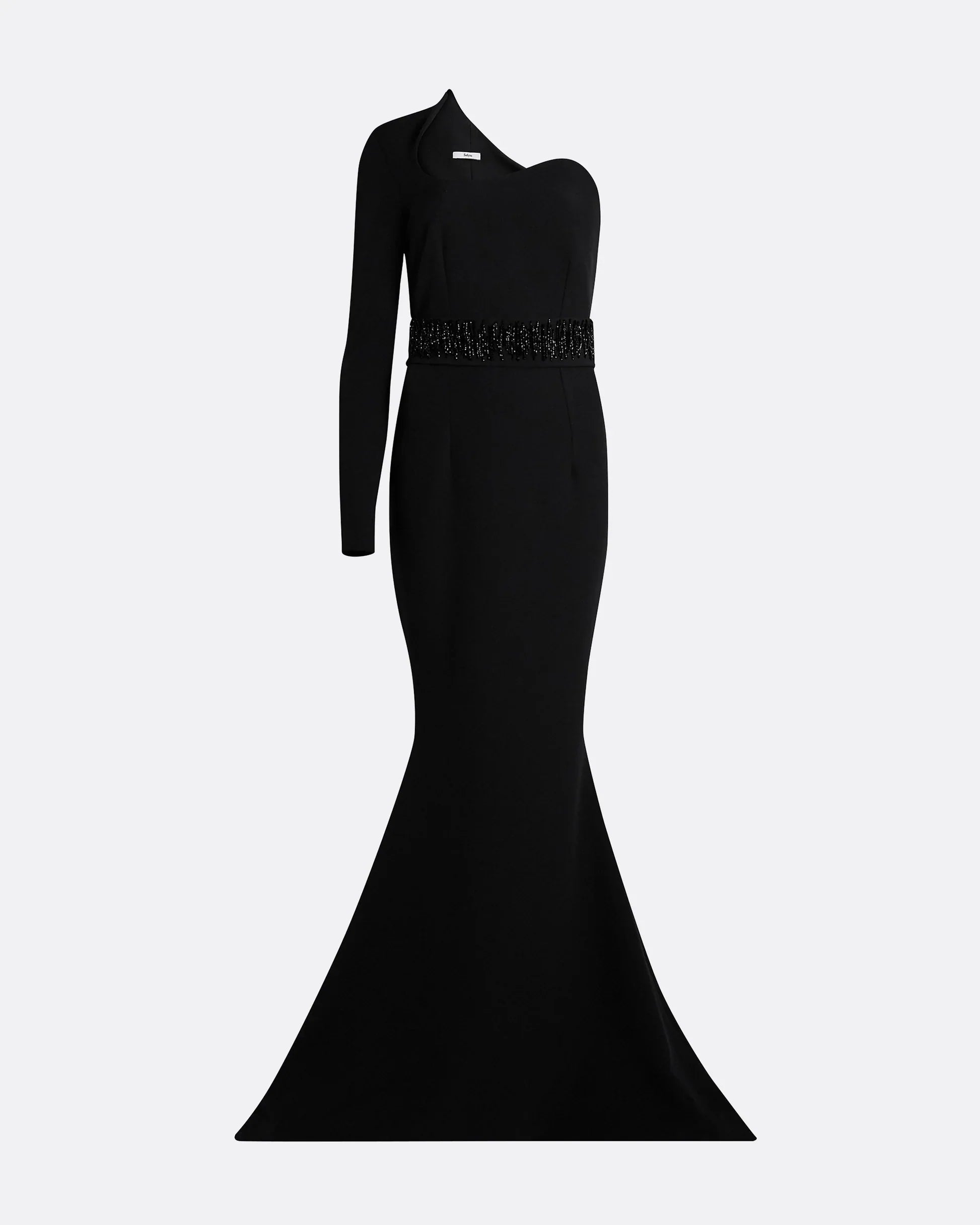 one-shoulder mermaid gown with sculpted neckline – ZAFIRA