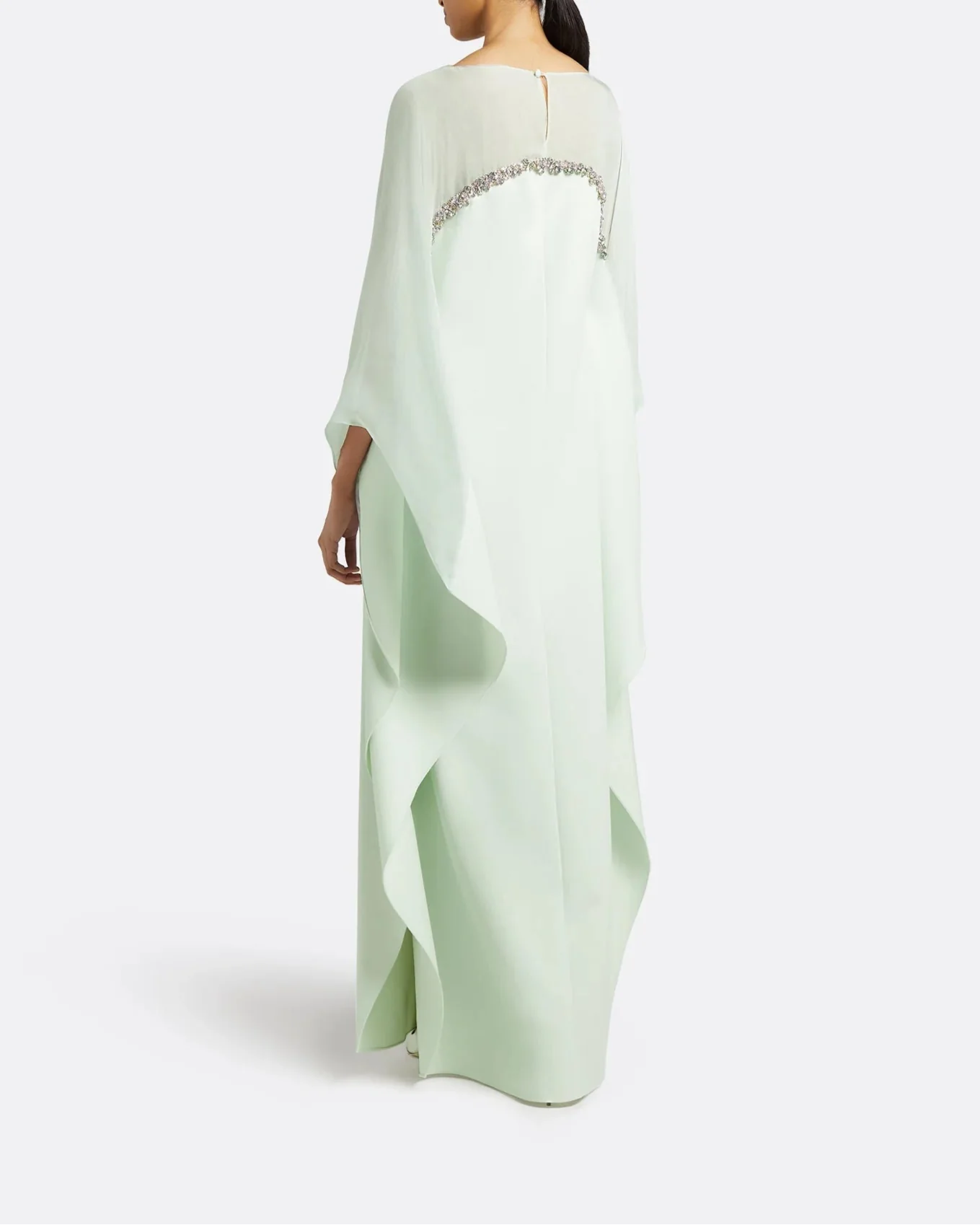 Strapless column dress with embellished cape - Alex