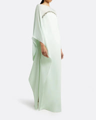 Strapless column dress with embellished cape - Alex