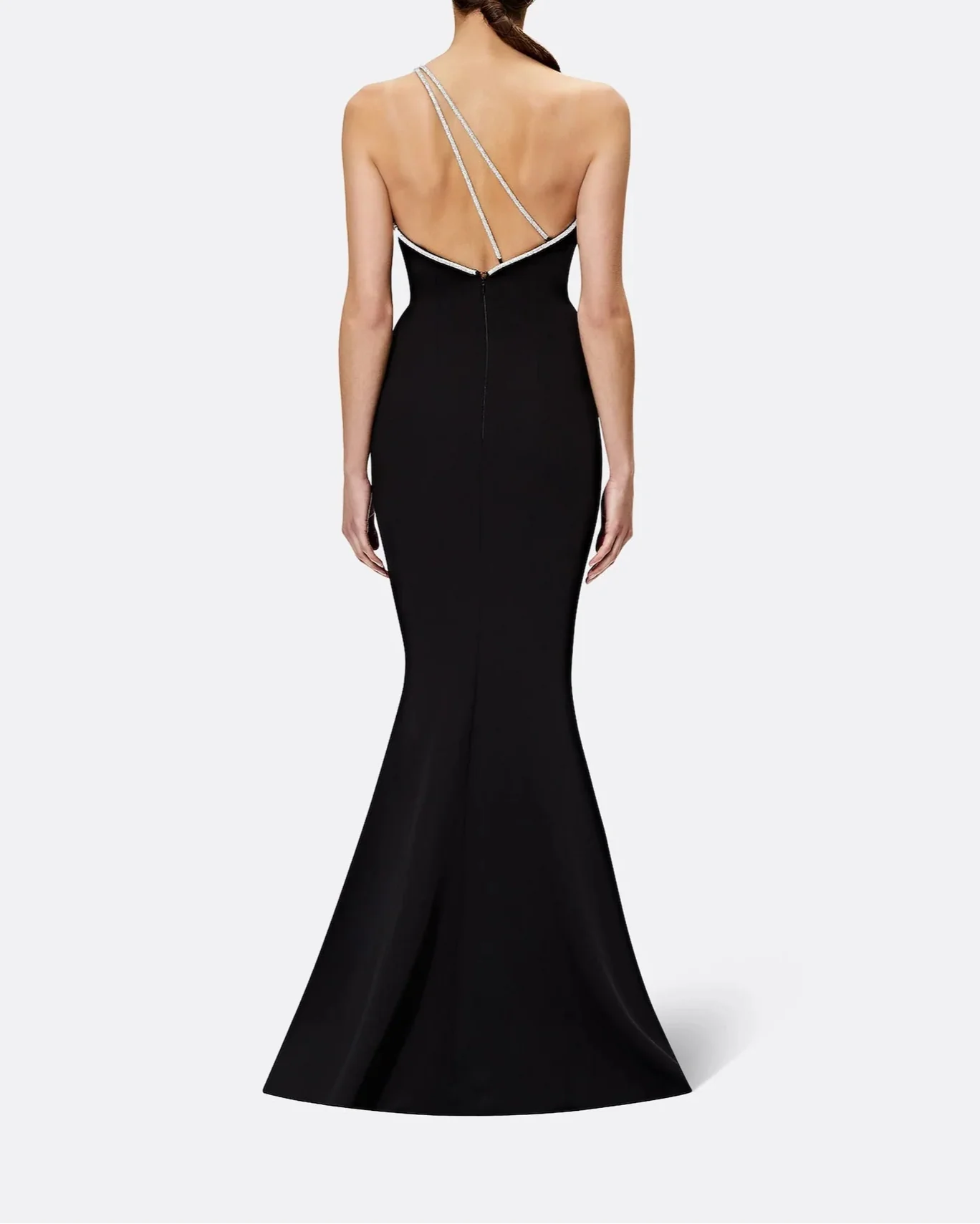 One-shoulder fitted dress with crystal embellishment - Daisy