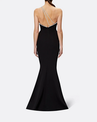 One-shoulder fitted dress with crystal embellishment - Daisy