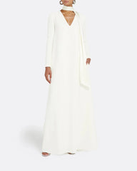Long-sleeve gown with scarf - Lina