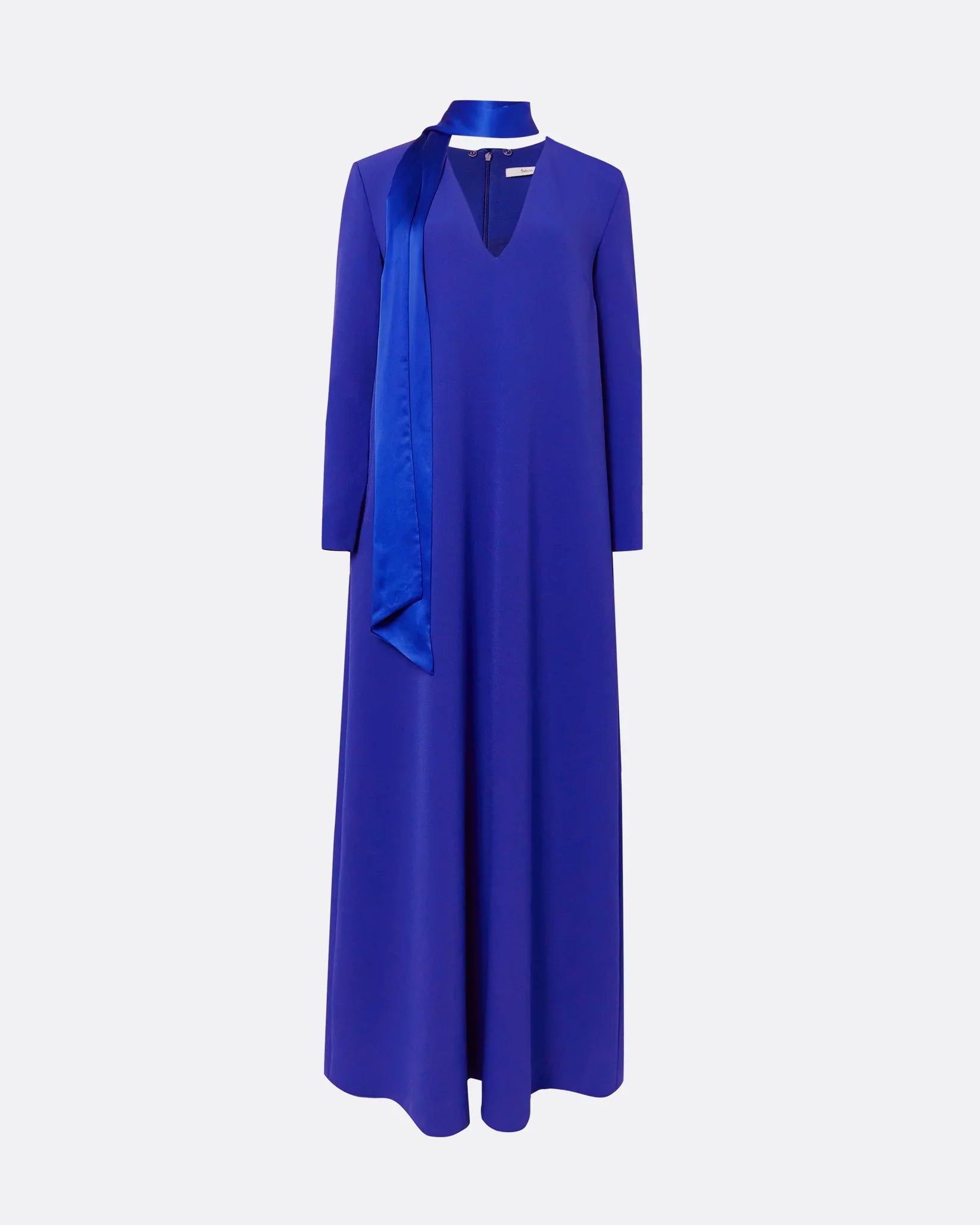 Long-sleeve gown with scarf - Lina