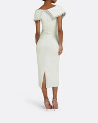 Off-the-shoulder midi dress with embellished neckline - Jessica