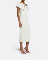 Off-the-shoulder midi dress with embellished neckline - Jessica