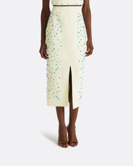 Sleeveless crop top and embellished midi skirt set – Nolia