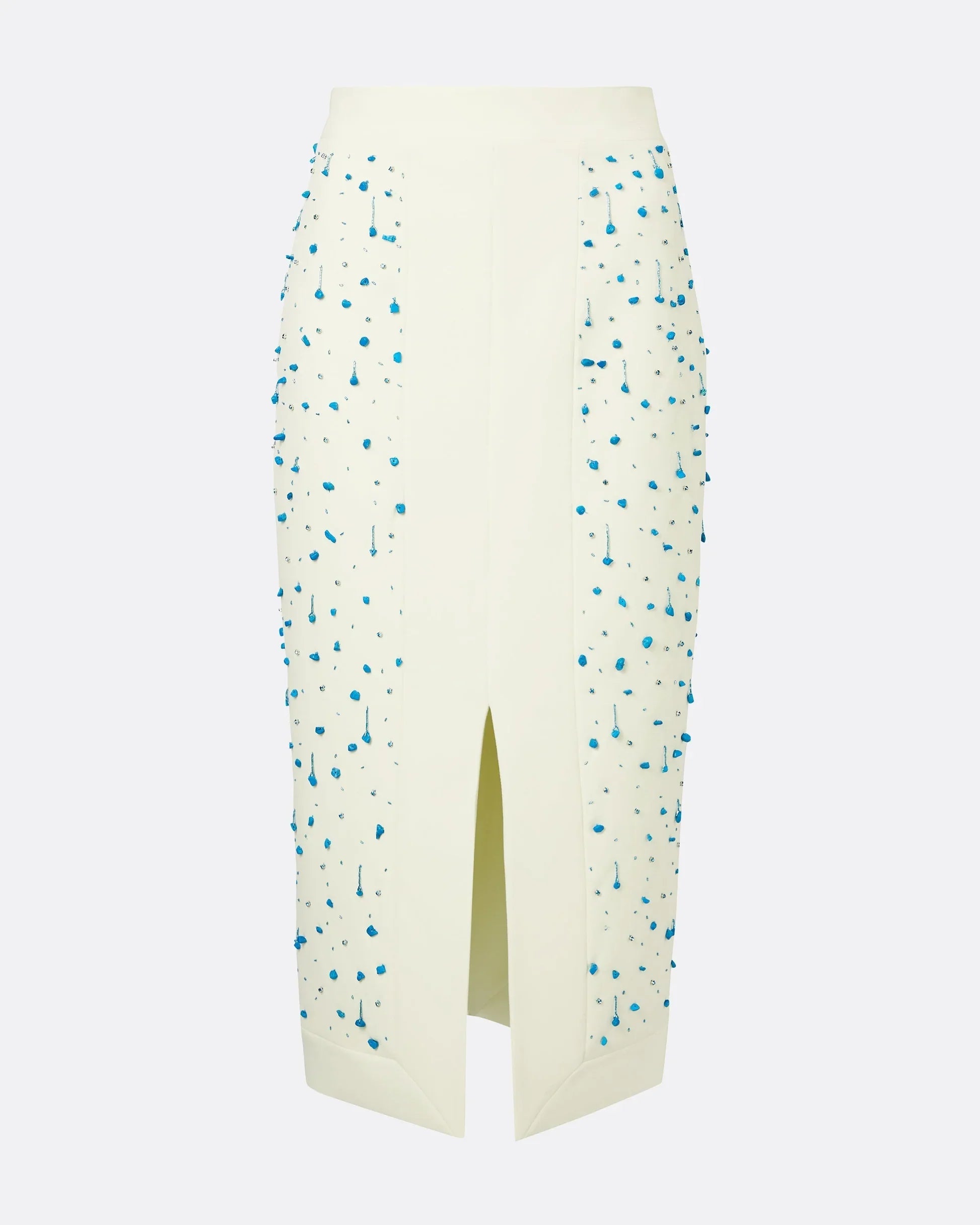 Sleeveless crop top and embellished midi skirt set – Nolia