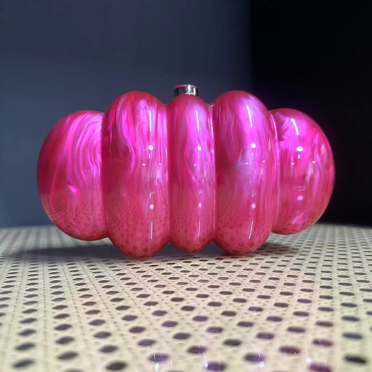 Multi-colored pumpkin shaped clutch bag - Limna