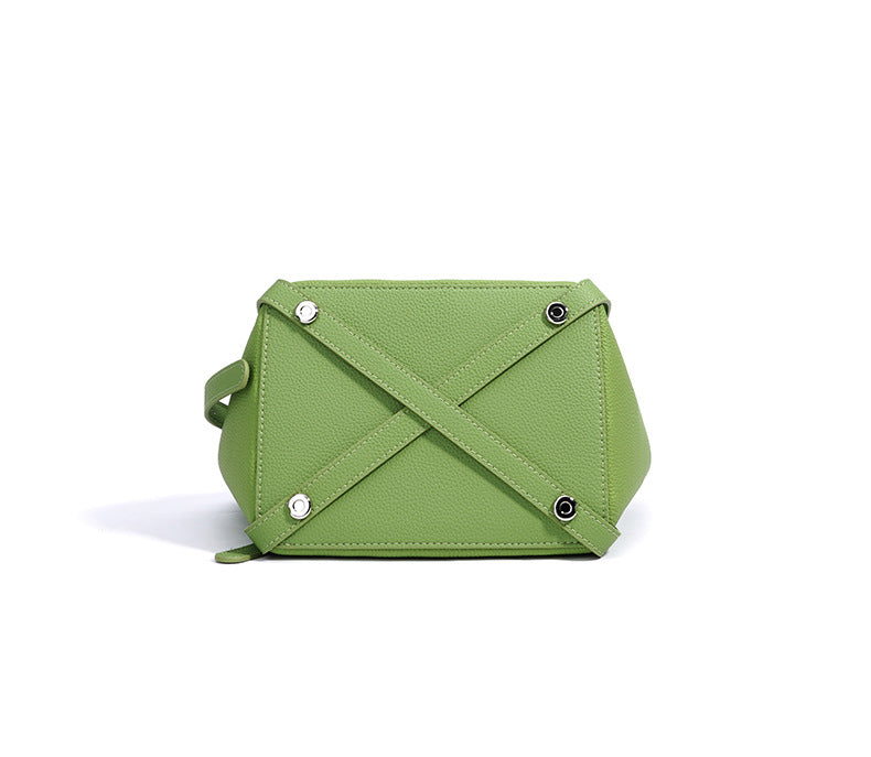 mini tote bag in pebbled leather – IVQ