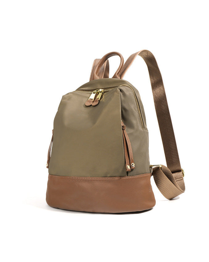 woven leather shoulder bag with zipper top - LIXA