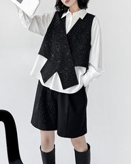 Black and white set with button detail - Linky