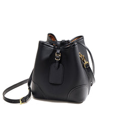 drawstring bucket bag with contrast trims - LUYRA