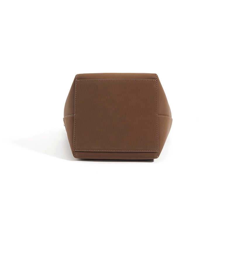 bucket shoulder bag with buckle strap and card tag - SORVA
