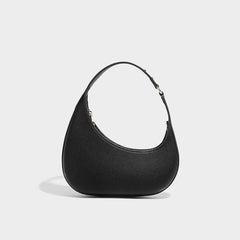 Curved Pebbled Leather Shoulder Bag – NOTX