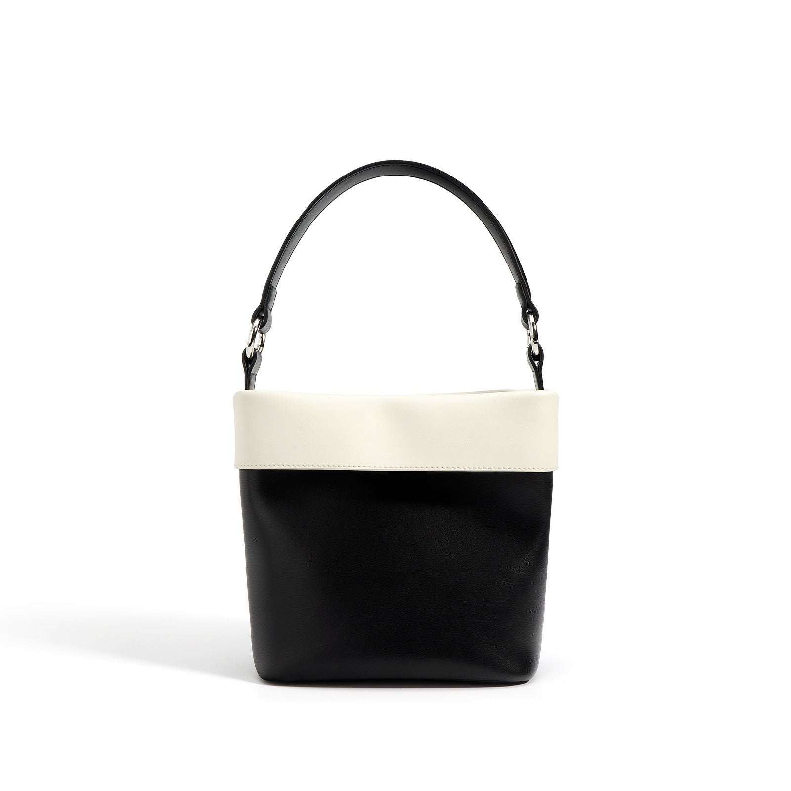 two-tone bucket bag with contrast cuff - VESRA