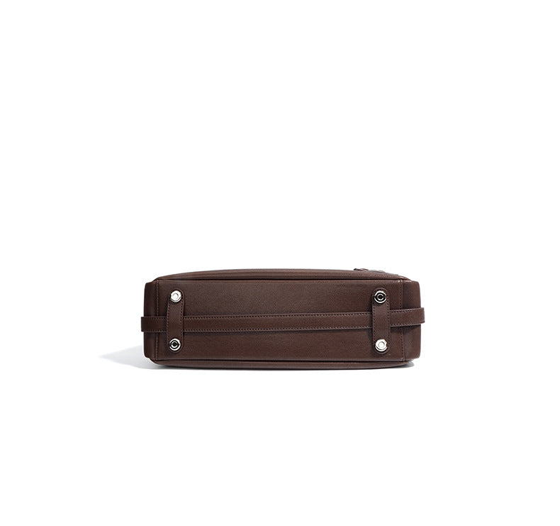 crescent shoulder bag with tie straps – MOCHA