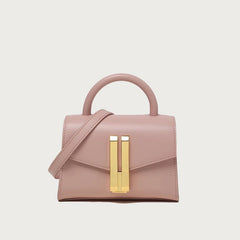 mini top-handle bag with gold bar clasp – CELENE