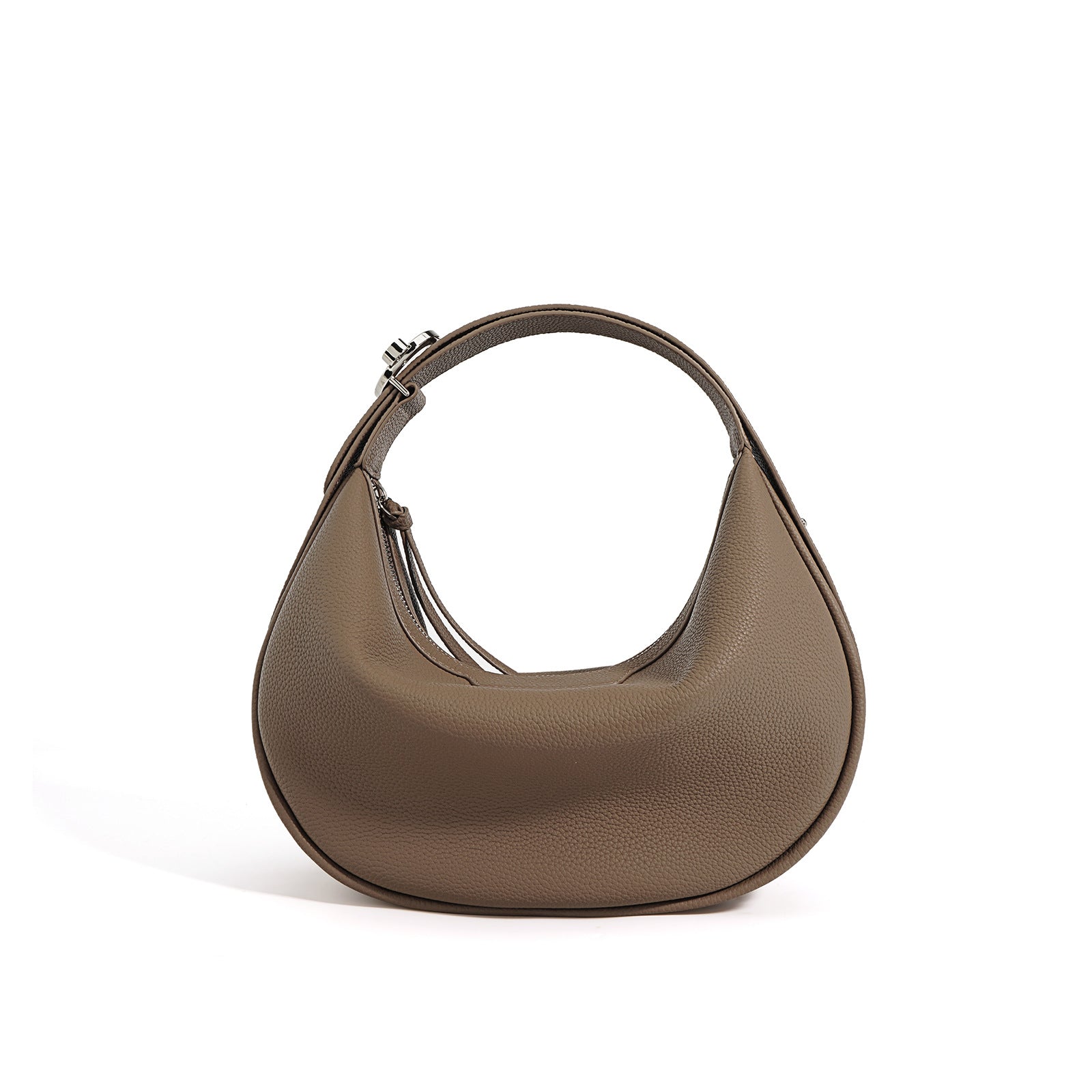 crescent shoulder bag in pebbled leather – IRIS