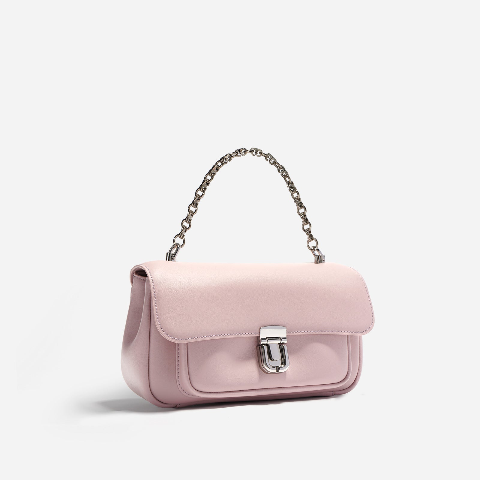 chain-handle flap bag in blush pink – LAYLA