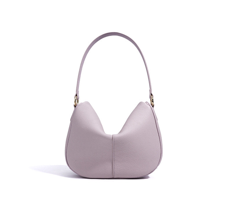 curved hobo bag with relaxed flap – LILAS