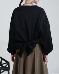 Puff Sleeve V Neck Blouse - Qurwa