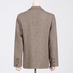 Houndstooth blazer with oversized floral detail - Viktu