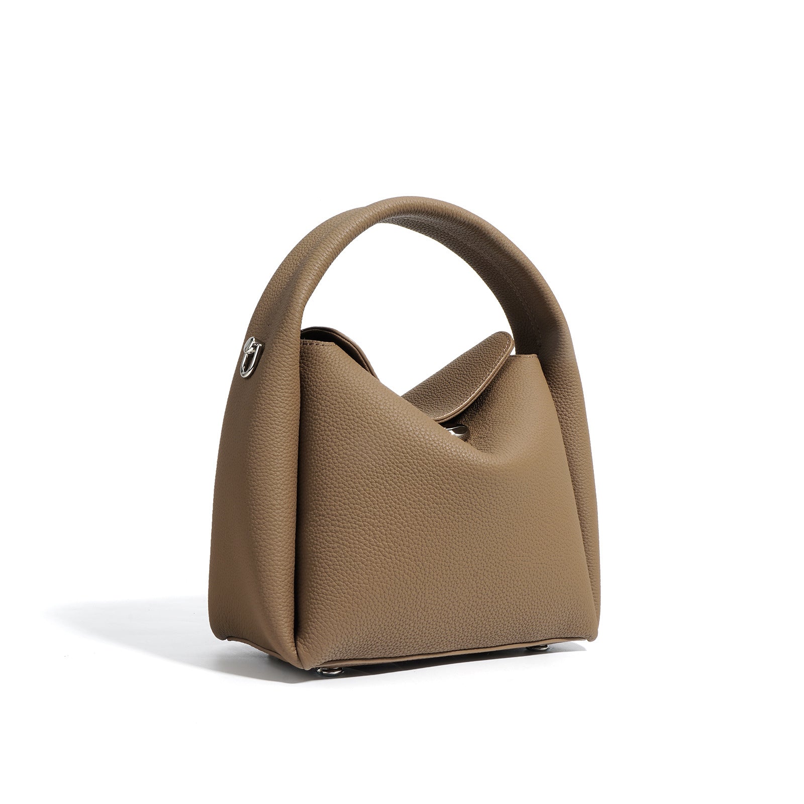 structured mini tote with folded top handle - FAYLE