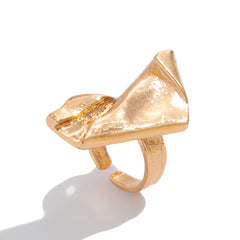 Sculptural fold ring with adjustable band - Otrewa