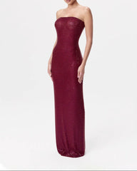 Strapless fitted gown with sequin embellishment - Surty