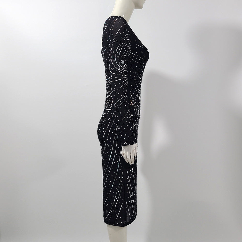 one-shoulder embellished midi dress – Loopy