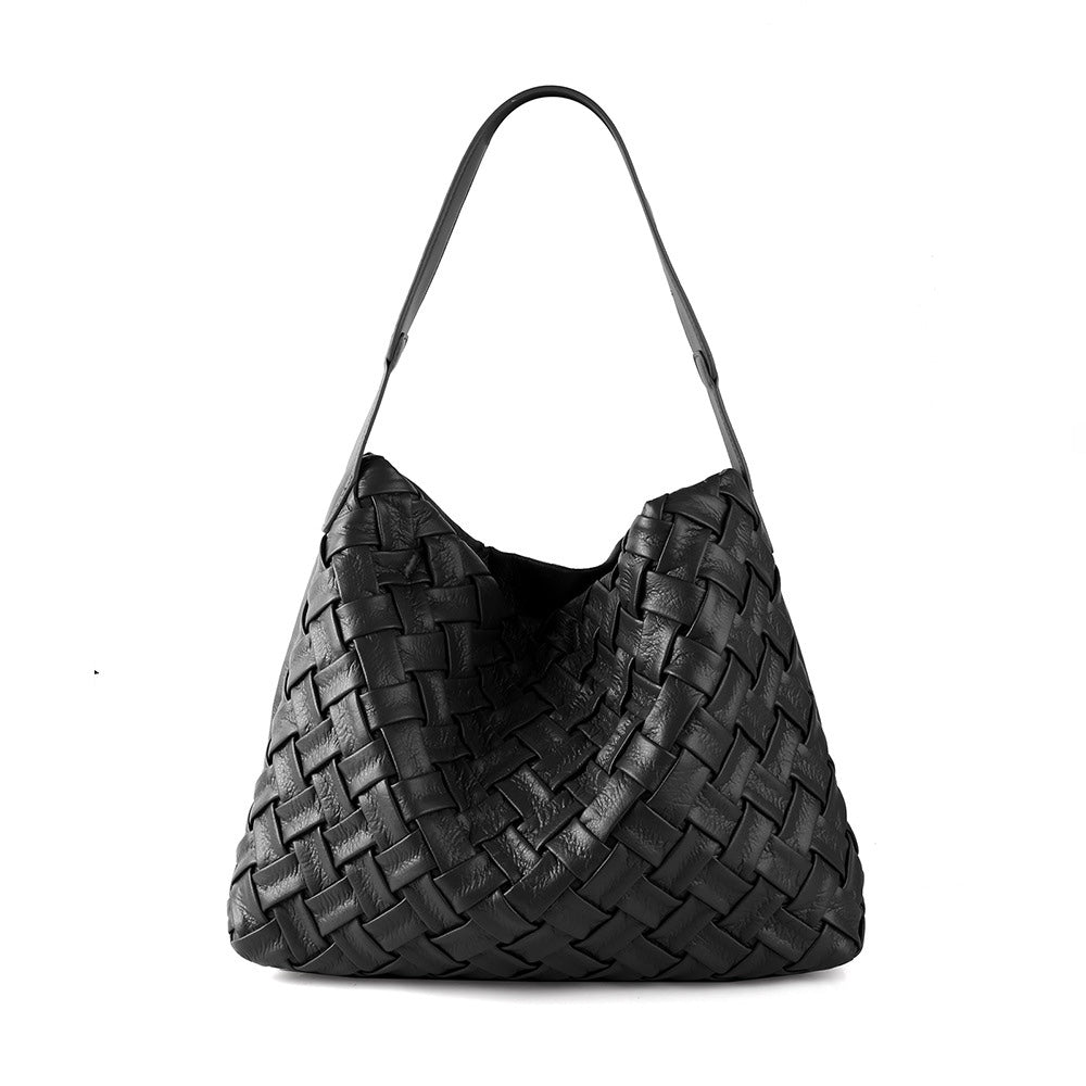 metallic woven hobo bag in gold leather – AUREZ