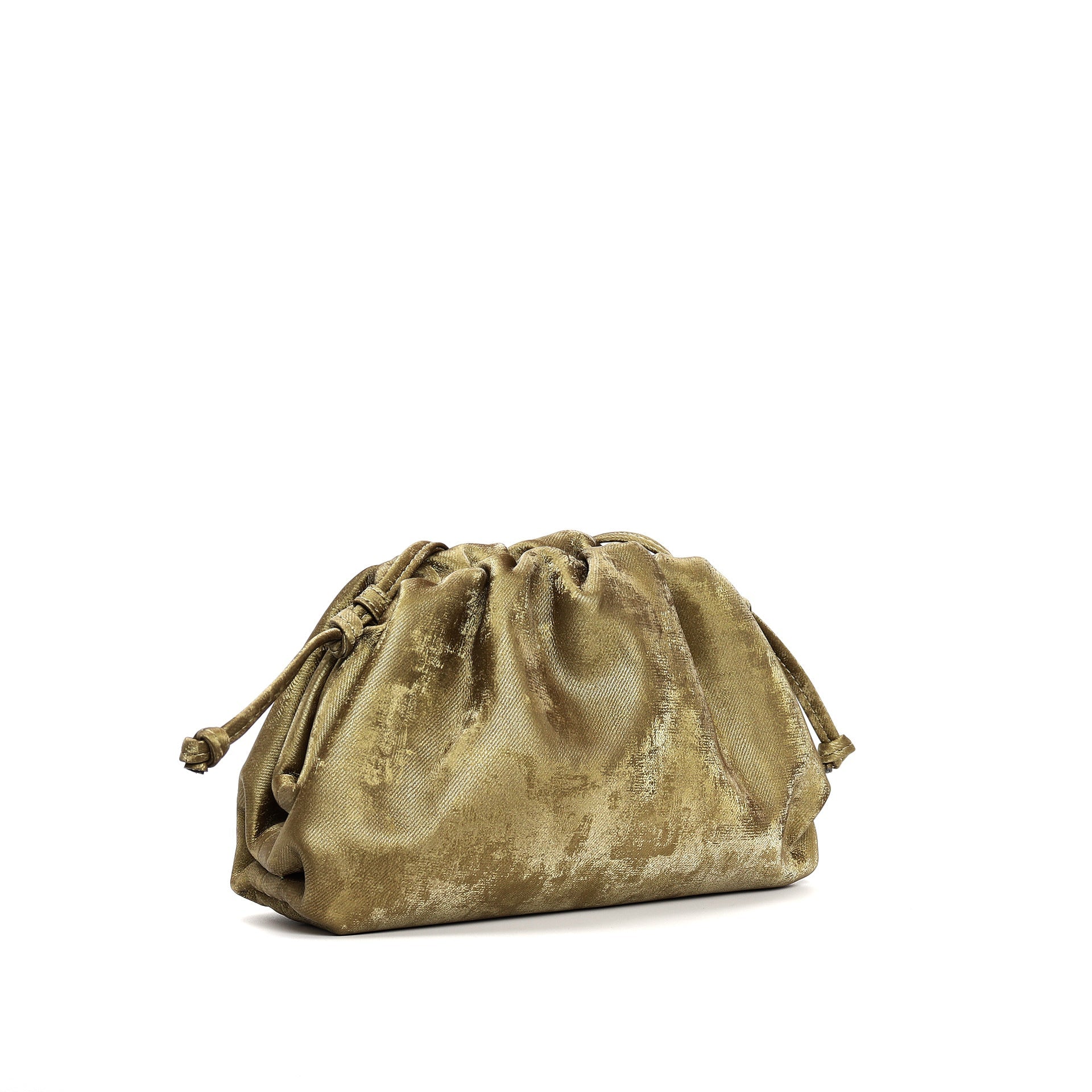 drawstring velvet-effect clutch bag - NOVIA