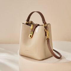 structured bucket handbag with padlock charm - ALIBA