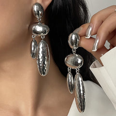 sculpted drop hammered earrings – AURORA