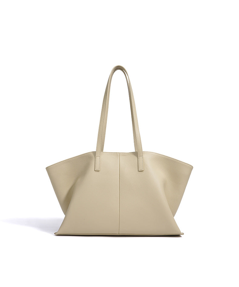 soft-structured tote bag with mini pouch – SANDRA
